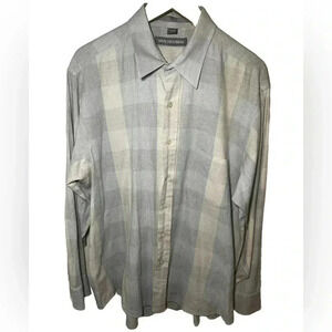Van Huesen Button Down Shirt Linen & Cotton blend.